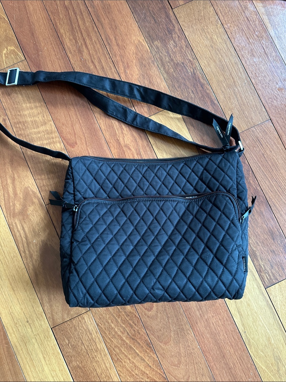 Vera Bradley Quilted Black Crossbody Bag - Lightweight Everyday Shoulder Bag